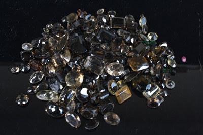 Lot 443 - A large quantity of loose smoky quartz stones,...