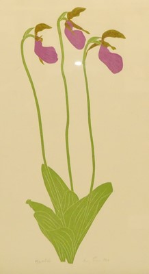 Lot 1006 - Henry Evans - Orchids, screenprint on wove,...