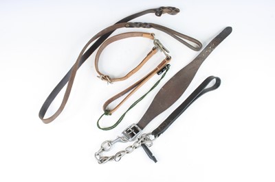 Lot 845 - A brown leather single coursing lead for a...