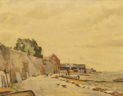 Lot 1015 - S. Wilson - Harbour scene, watercolour, signed...