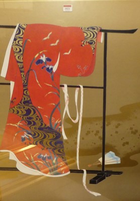 Lot 1021 - Yuriko Morita - Kimono, colour print, 83 x 59cm