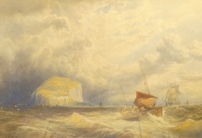 Lot 1026 - JO Brown - Fishing boats in a swell off the...