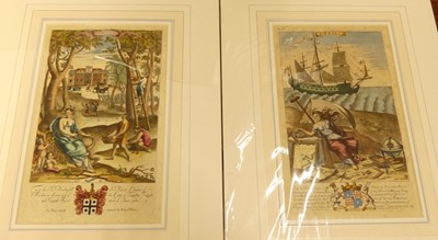 Lot 1027 - Robert Blome - pair of engravings, Navigation...