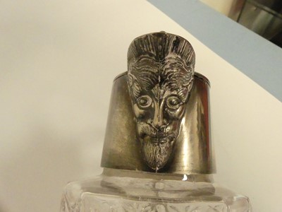 Lot 266 - A pair of silver plated and glass claret jugs,...