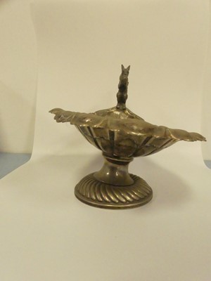 Lot 270 - A silver plated pedestal dish surmounted by a...