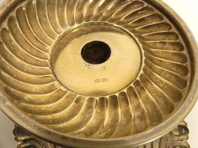 Lot 270 - A silver plated pedestal dish surmounted by a...