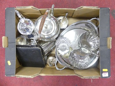 Lot 271 - A box of silver plated wares, to include a...