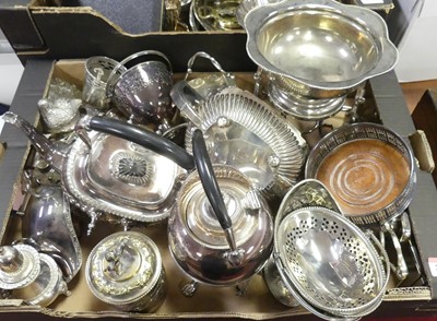 Lot 272 - A box of silver plated wares, to include...