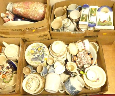 Lot 580 - Seven boxes of mixed ceramics to include Royal...