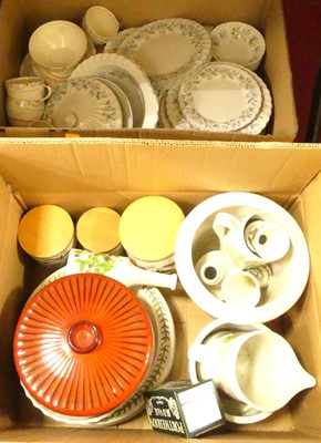 Lot 582 - Six boxes of ceramics, to include Portmeirion...