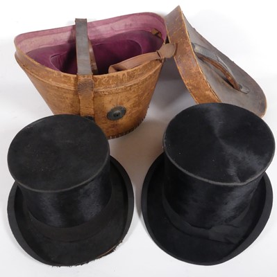 Lot 589 - A Battersby top hat, together with a Henry...