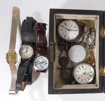 Lot 497 - A collection of watches to include; a silver...