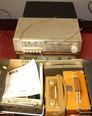 Lot 1077 - A Sony cassette player, Panasonic VHS player,...