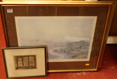 Lot 1078 - A pair of reproduction landscape prints,...