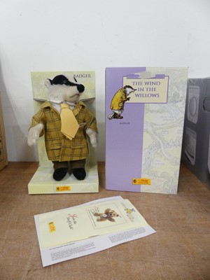 Lot 676 - A Steiff The Wind In The Willows badger,...