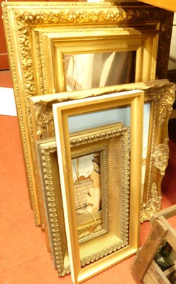 Lot 1092 - A gilt composition framed rectangular wall...