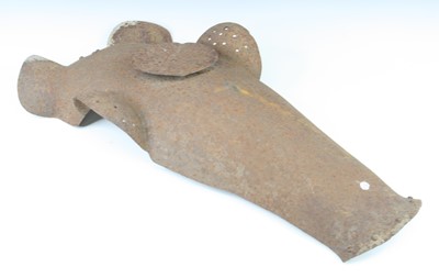 Lot 698 - A Medieval style iron horse chamfron face mask,...