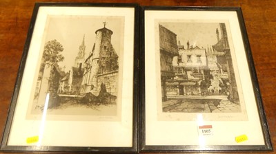 Lot 1105 - Samuel Chamberlain - pair topographical...