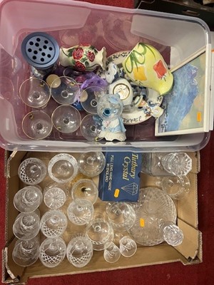 Lot 701 - Two boxes of mixed ceramics and glass, to...