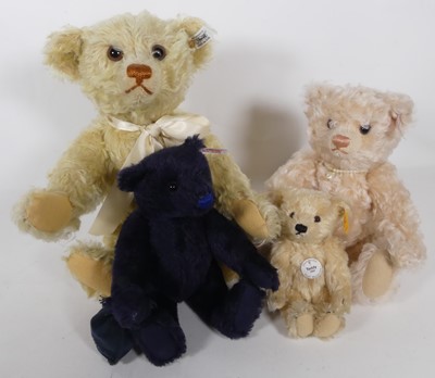 Lot 596 - Four Steiff teddy bears with button ear and...