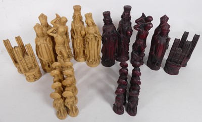 Lot 600 - A full set of resin chess playing pieces