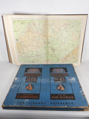 Lot 609 - Bartholomew's Half Inch Maps in leather bound...