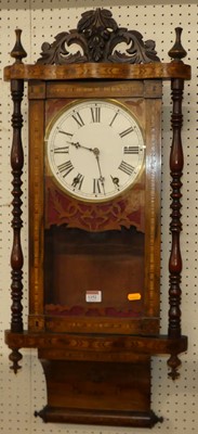 Lot 1152 - A late 19th century walnut and inlaid...