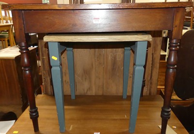 Lot 1174 - A Victorian mahogany side table, on ring...