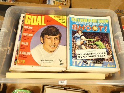 Lot 1440 - A quantity of Goal and Shoot 1970 Comic Books,...