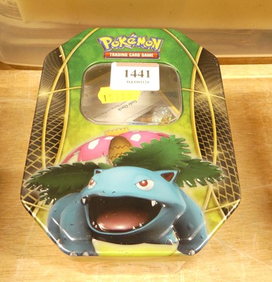 Lot 1441 - A Pokemon card collector's tin containing a...