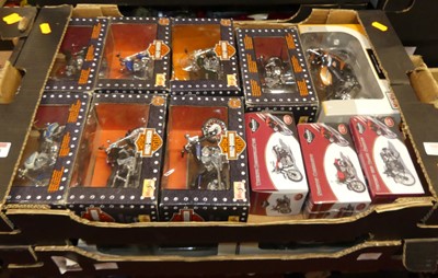 Lot 1454 - Two trays of Atlas and Maisto Motorcycle...