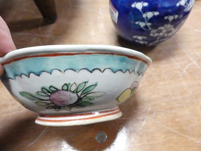 Lot 120 - A Chinese porcelain blue and white prunus...