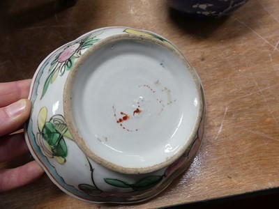 Lot 120 - A Chinese porcelain blue and white prunus...
