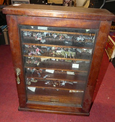 Lot 1585 - A mahogany glazed front display cabinet...