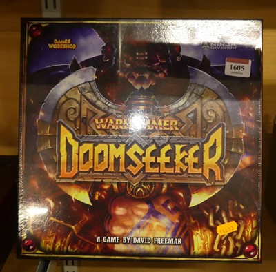 Lot 1605 - A Warhammer Doom Seeker boxed board game,...