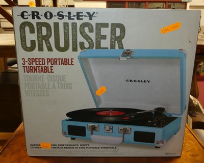 Lot 1612 - A Crossley Cruiser vinyl 3-speed portable...