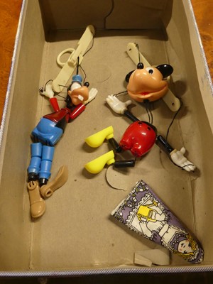 Lot 1630 - Two Marx puppets, to include Mickey Mouse and...