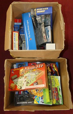 Lot 1523 - Two boxes of various diecast and plastic...