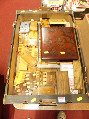 Lot 1525 - One box of Pall Mall whist markers,...