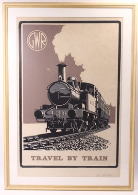 Lot 36 - GWR Travel by Train poster, signed by Don...