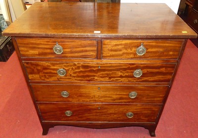 Lot 1192 - A Regency mahogany squarefront chest, of two...