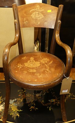 Lot 1205 - A child's bentwood elbow chair