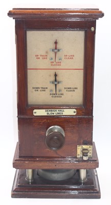 Lot 40 - Bell code machine for Denbigh Hall signal box,...