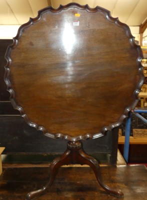 Lot 1297 - A George III mahogany pedestal tripod table,...