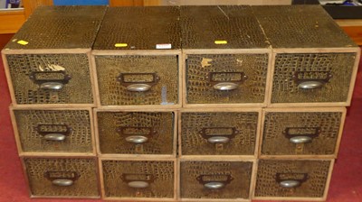 Lot 1277 - A set of 12 Canto Series Index drawers, each...