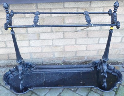 Lot 1354 - A Victorian black painted cast iron...