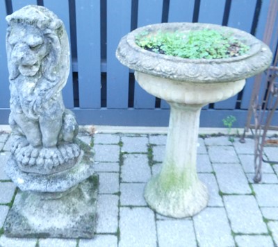 Lot 1357 - A moulded composition pedestal jardiniere, dia....