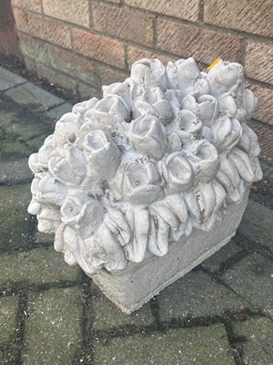 Lot 1348 - A painted and moulded concrete garden feature...