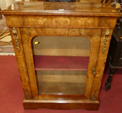 Lot 1288 - A Victorian figured walnut and marquetry...