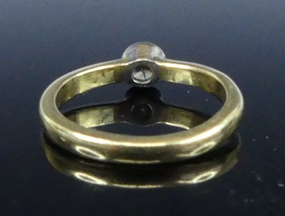 Lot 2514 - A yellow and white metal diamond solitaire...